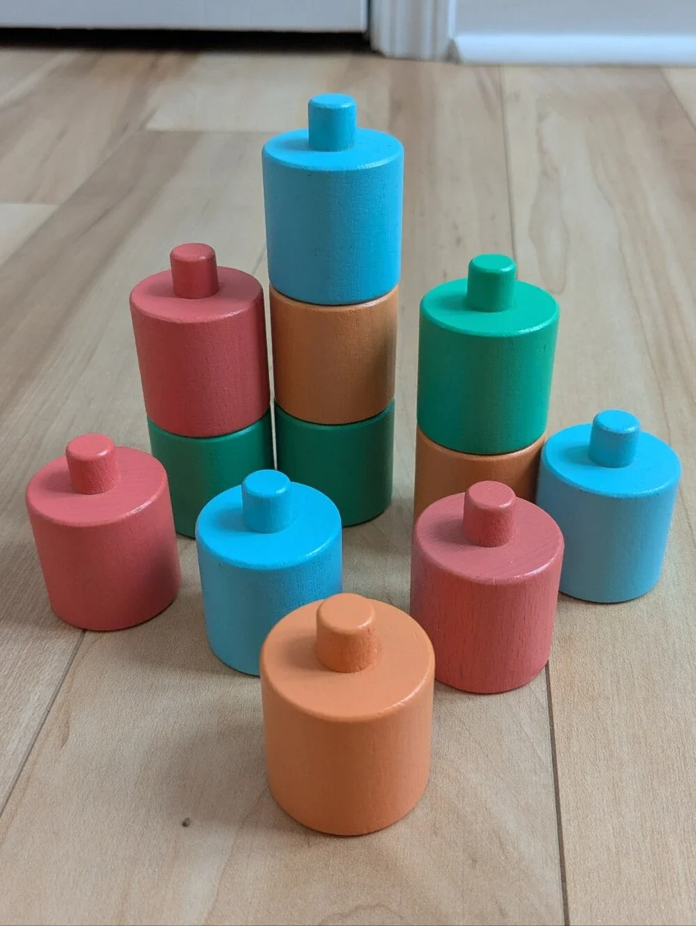 Lovevery Wooden Peg Stacker, Pegs Only